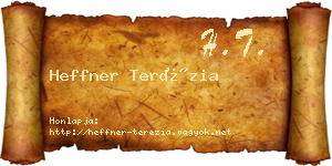 Heffner Terézia névjegykártya